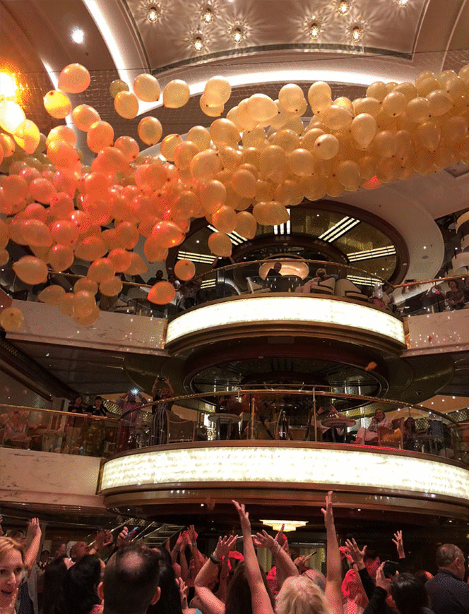 Falling balloons